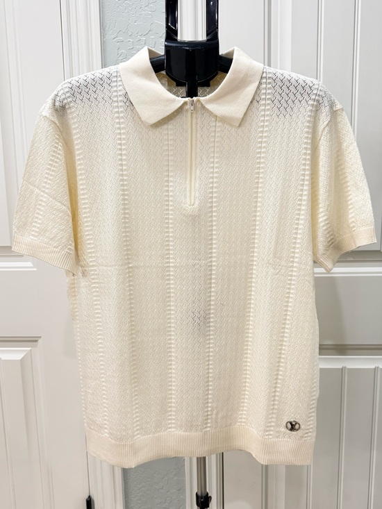 Louis Vuitton Other - Louis Vuitton Cream Short Sleeve Zip-Front Knit Polo